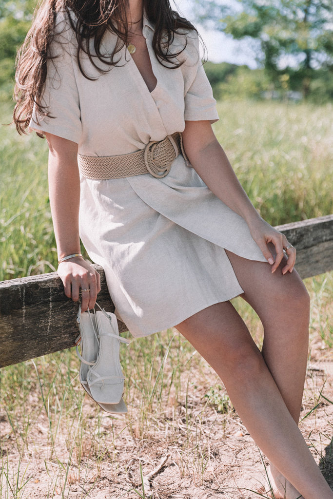 the linen dress you'll love this summer and other stories linen blend twist dress liv for luxury liv micheli
